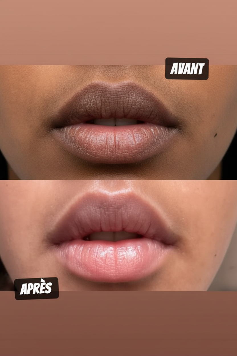 Avant Après Lèvre Rose 4K